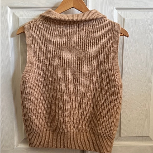 Cider Camel Cowl Neck Sweater Vest - Picture 3 of 3